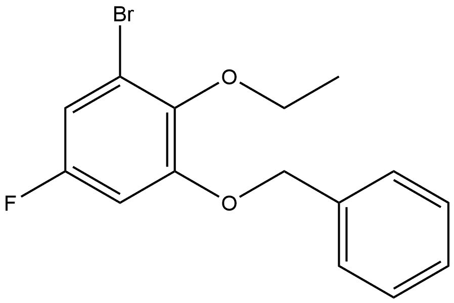 1-(Benzyloxy)-3-bromo-2-ethoxy-5-fluorobenzene 结构式