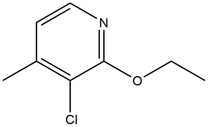 3-chloro-2-ethoxy-4-methylpyridine 结构式
