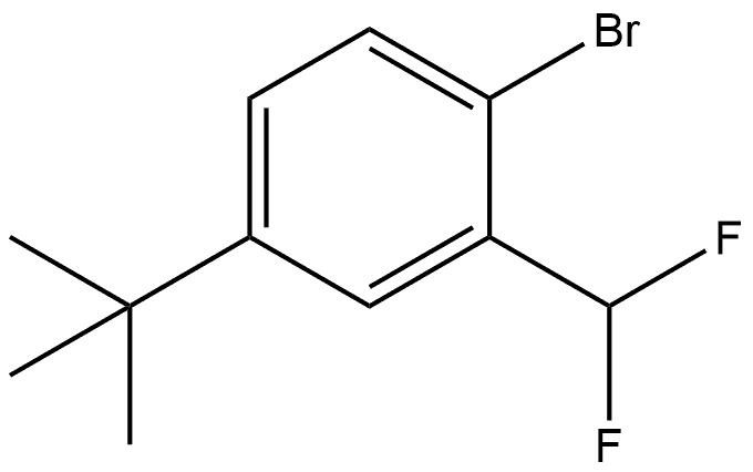 1-bromo-4-(tert-butyl)-2-(difluoromethyl)benzene 结构式