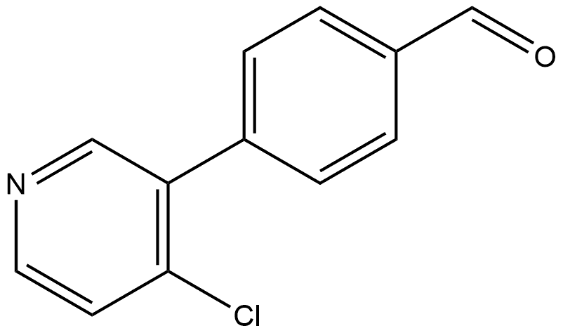 4-(4-chloropyridin-3-yl)benzaldehyde 结构式