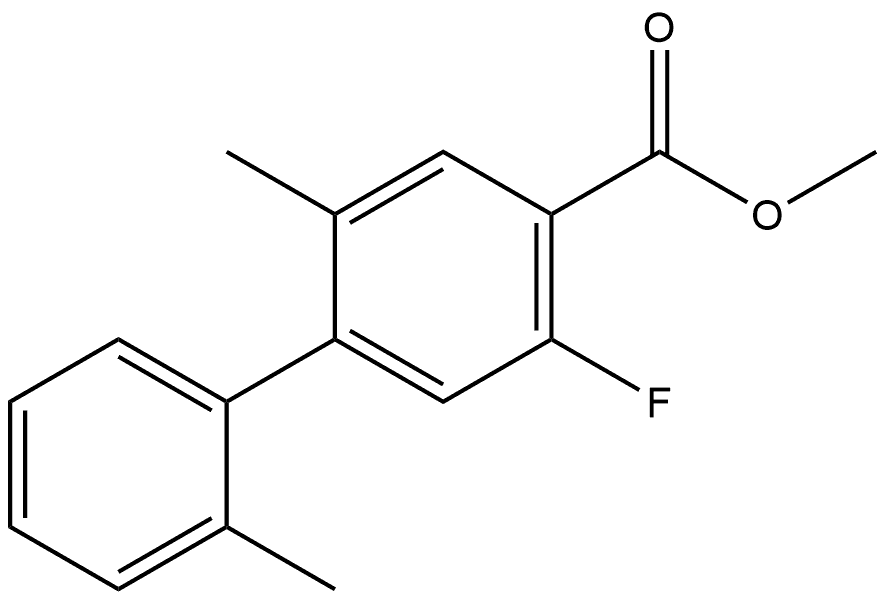 Methyl 5-fluoro-2,2'-dimethyl-[1,1'-biphenyl]-4-carboxylate 结构式