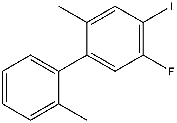 5-Fluoro-4-iodo-2,2'-dimethyl-1,1'-biphenyl 结构式