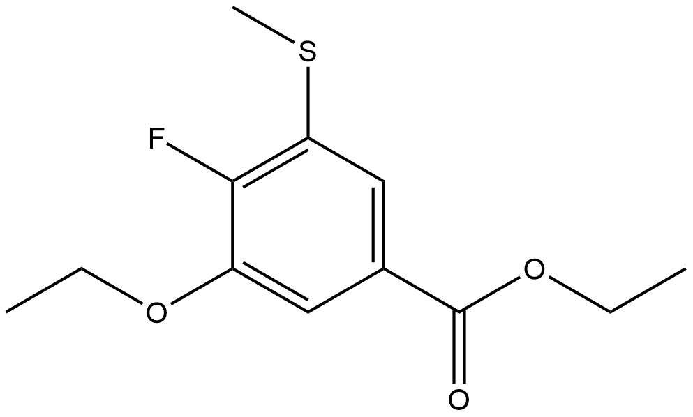 Ethyl 3-ethoxy-4-fluoro-5-(methylthio)benzoate 结构式