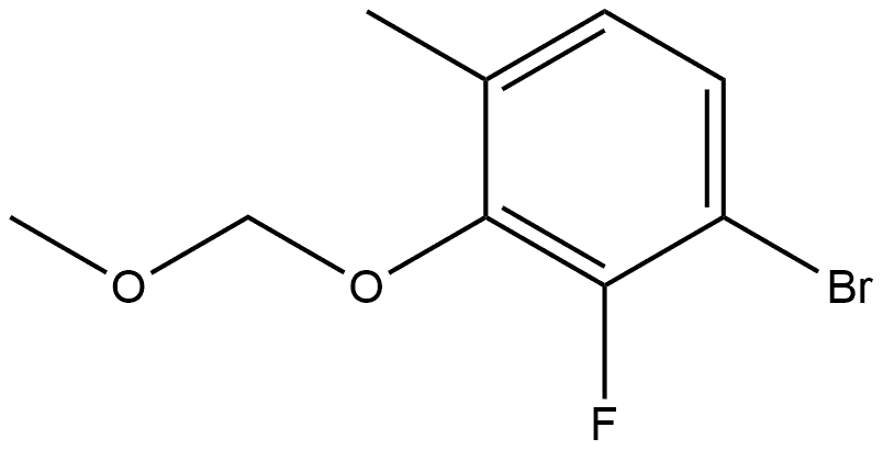 1-bromo-2-fluoro-3-(methoxymethoxy)-4-methylbenzene 结构式