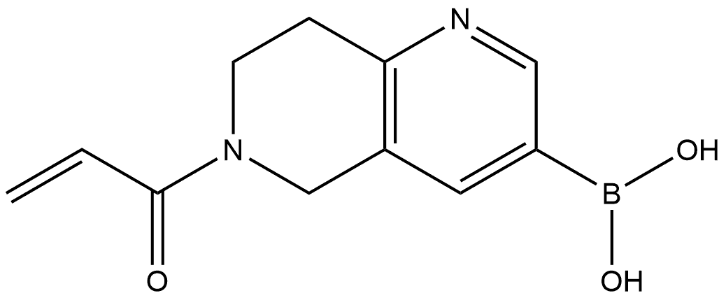 (6-acryloyl-5,6,7,8-tetrahydro-1,6-naphthyridin-3-yl)boronic acid 结构式