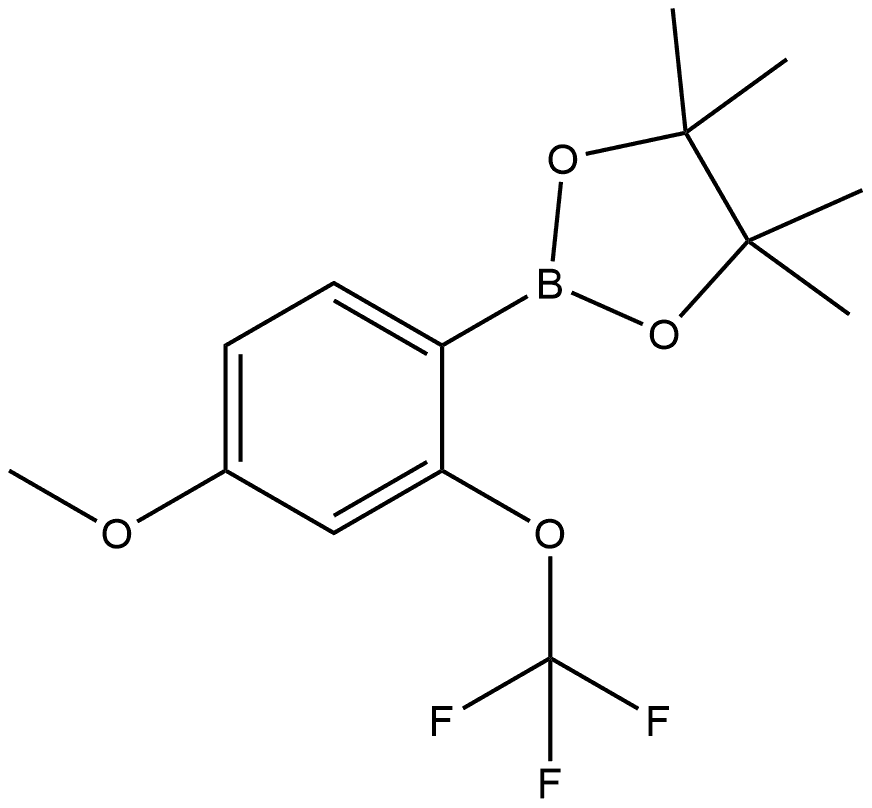 4-Methoxy-2-(trifluoromethoxy)phenylboronic acid, pinacol ester 结构式