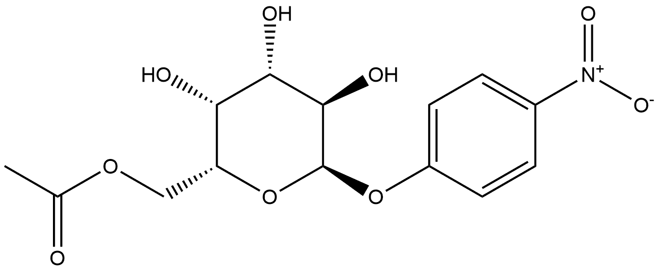 α-D-Galactopyranoside, 4-nitrophenyl, 6-acetate 结构式