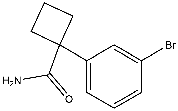 1-(3-溴苯基)环丁烷-1-甲酰胺 结构式