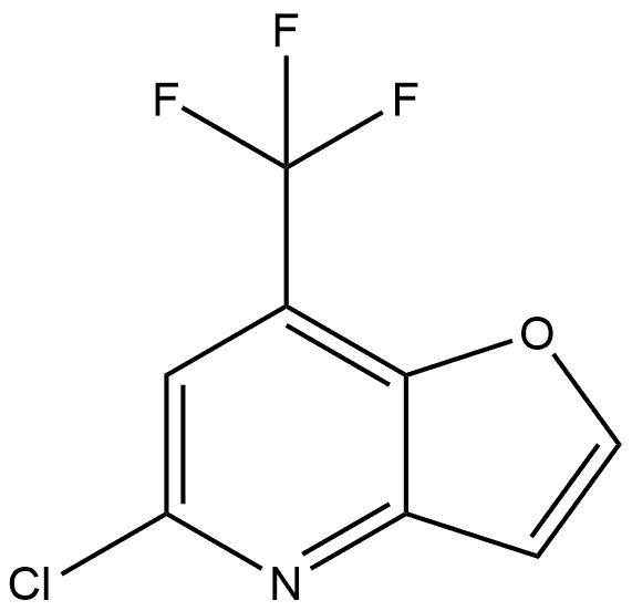 5-氯-7-(三氟甲基)呋喃并[3,2-B]吡啶 结构式