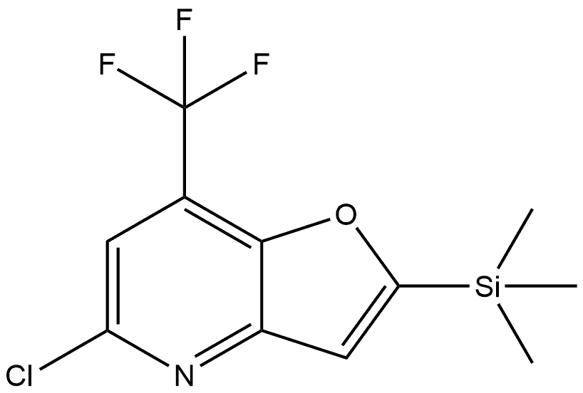 5-氯-7-(三氟甲基)-2-(三甲硅基)呋喃并[3,2-B]吡啶 结构式