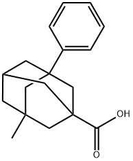 3-甲基-5-苯基金刚烷-1-羧酸 结构式