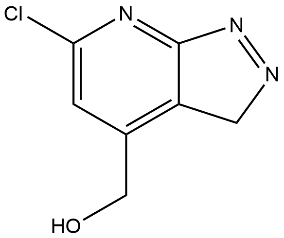 (6-氯-3H-吡唑并[3,4-B]吡啶-4-基)甲醇 结构式