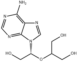 1,3-Propanediol, 2-[(1R)-1-(6-amino-9H-purin-9-yl)-2-hydroxyethoxy]- 结构式