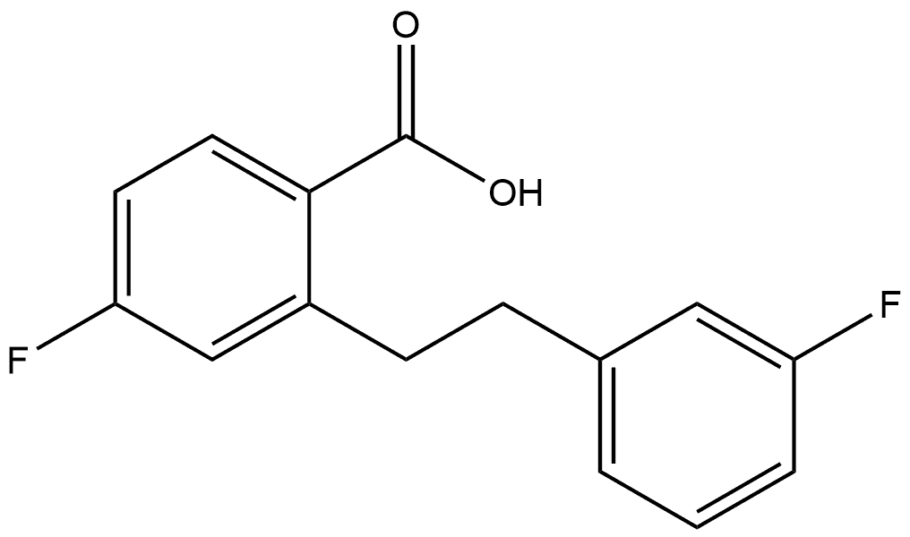 4-Fluoro-2-[2-(3-fluoro-phenyl)-ethyl]-benzoic acid 结构式