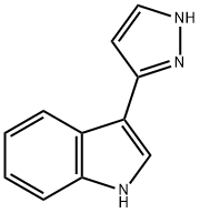 3-(1H-Pyrazol-3-yl)-1H-indole 结构式