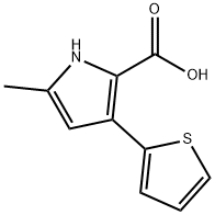 5-Methyl-3-(thiophen-2-yl)-1H-pyrrole-2-carboxylic acid 结构式