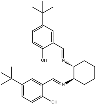 2,2'-((1E,1'E)-(((1R,2R)-环己烷-1,2-二基)双(氮杂亚基))双(亚甲基))双(4-(叔丁基)苯酚) 结构式