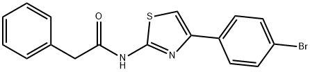 N-(4-(4-溴苯基)噻唑-2-基)-2-苯基乙酰胺 结构式