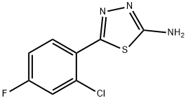 2-氨基-5-(2-氯-4-氟苯基)-1,3,4-噻二唑 结构式