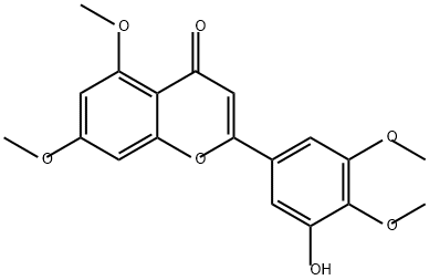 3‘-羟基-5,7,4‘,5‘-四甲氧基黄酮 结构式