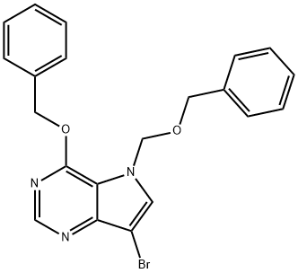 5H-Pyrrolo3,2-dpyrimidine, 7-bromo-4-(phenylmethoxy)-5-(phenylmethoxy)methyl- 结构式