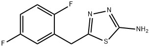 2-氨基-5-(2,5-二氟苄基)-1,3,4-噻二唑 结构式