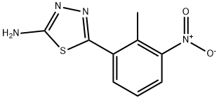 5-(2-甲基-3-硝基苯基)-1,3,4-噻二唑-2-胺 结构式