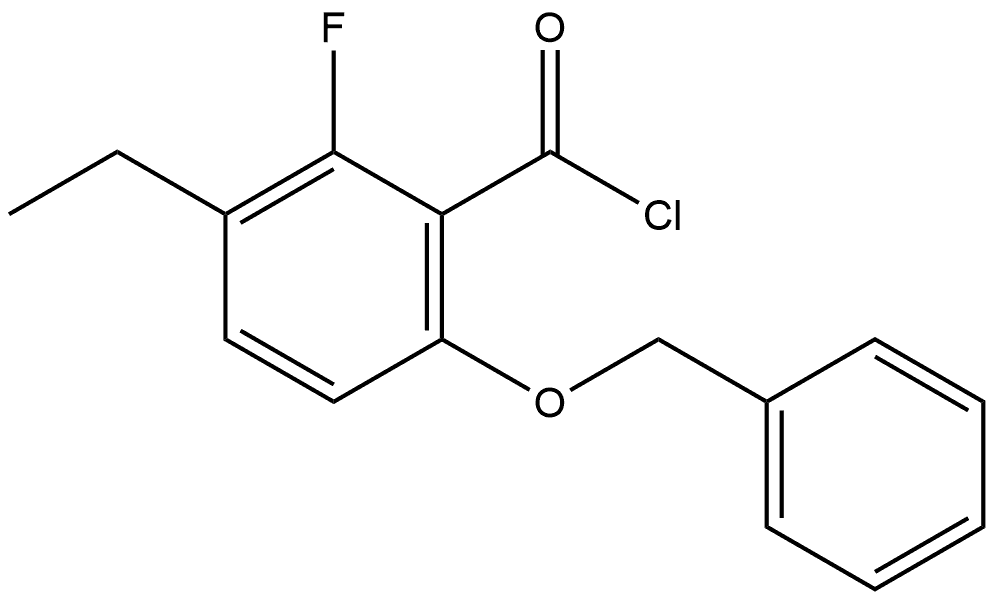 6-(benzyloxy)-3-ethyl-2-fluorobenzoyl chloride 结构式