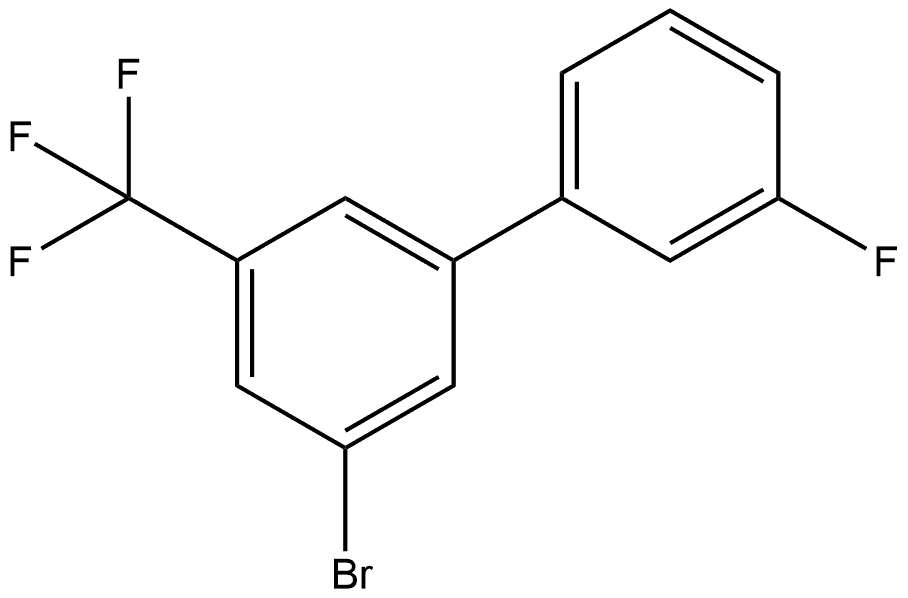 3-bromo-3'-fluoro-5-(trifluoromethyl)-1,1'-biphenyl 结构式