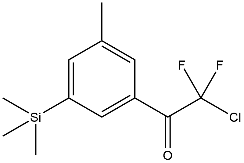 2-chloro-2,2-difluoro-1-(3-methyl-5-(trimethylsilyl)phenyl)ethanone 结构式