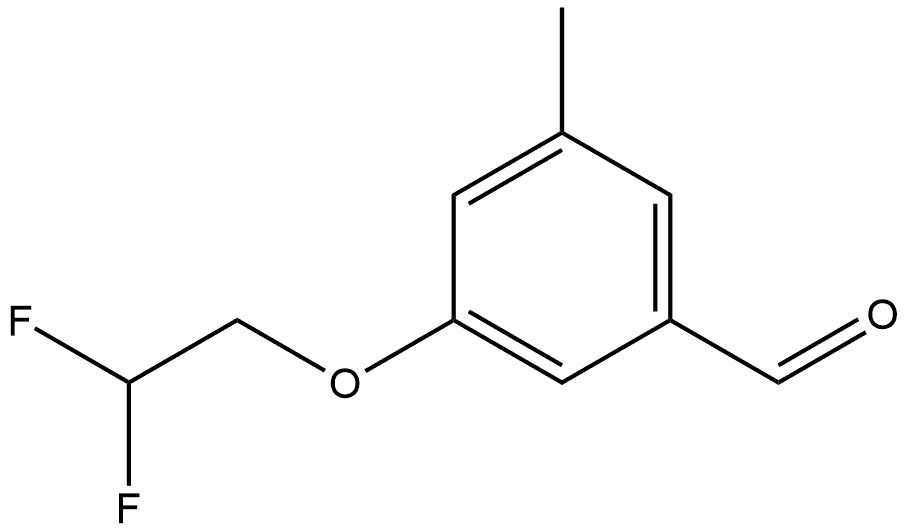 3-(2,2-difluoroethoxy)-5-methylbenzaldehyde 结构式