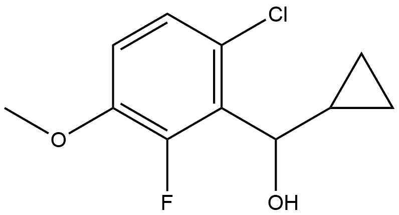 (6-chloro-2-fluoro-3-methoxyphenyl)(cyclopropyl)methanol 结构式