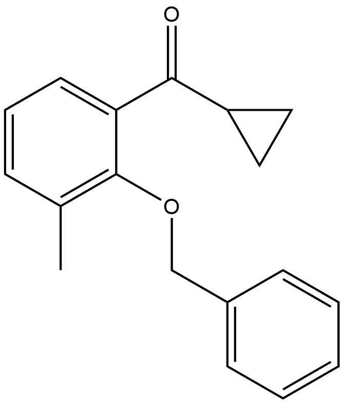 (2-(benzyloxy)-3-methylphenyl)(cyclopropyl)methanone 结构式