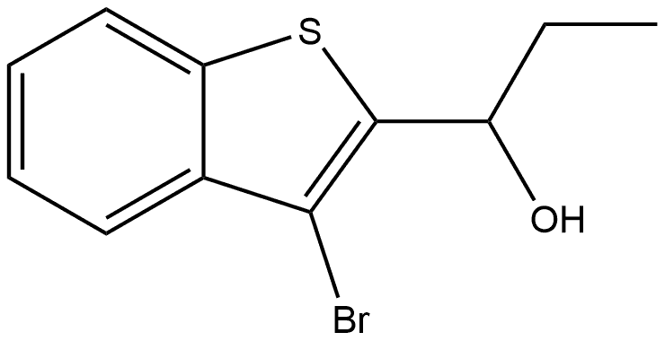 1-(3-bromobenzo[b]thiophen-2-yl)propan-1-ol 结构式
