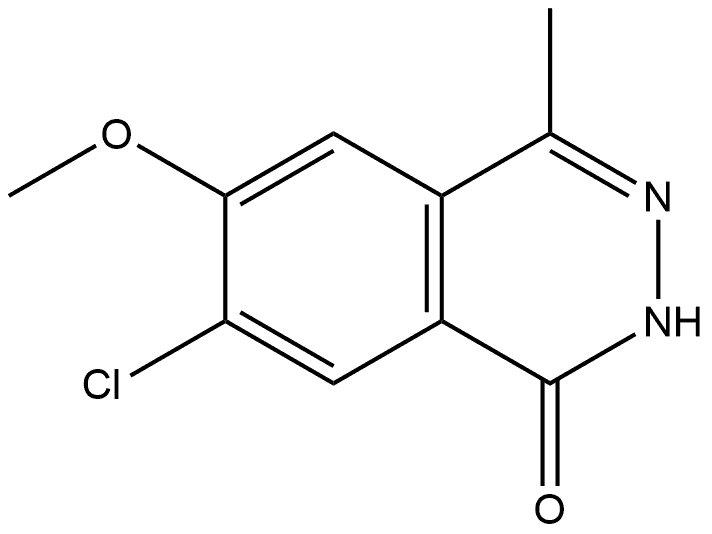 7-氯-6-甲氧基-4-甲基酞嗪-1(2H)-酮 结构式