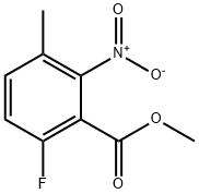 Benzoic acid, 6-fluoro-3-methyl-2-nitro-, methyl ester 结构式