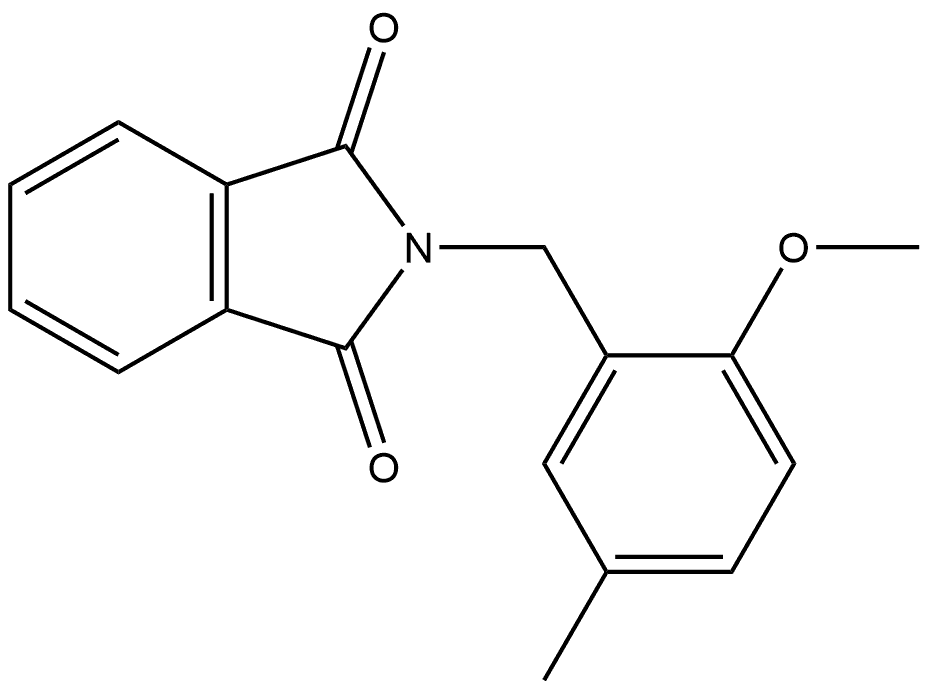 2-[(2-Methoxy-5-methylphenyl)methyl]-1H-isoindole-1,3(2H)-dione 结构式