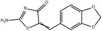 5-(Benzo[d][1,3]dioxol-5-ylmethylene)-2-iminothiazolidin-4-one 结构式