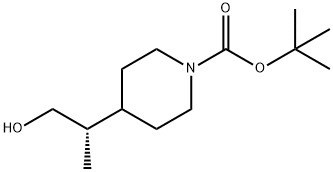 (S)-4-(1-羟基丙-2-基)哌啶-1-羧酸叔丁酯 结构式