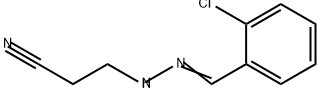 Propanenitrile, 3-[2-[(2-chlorophenyl)methylene]hydrazinyl]- 结构式