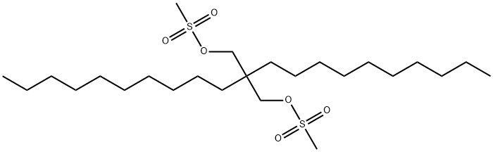 2-Decyl-2-[(methanesulfonyloxy)methyl]dodecyl methanesulfonate 结构式