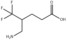 4-(氨甲基)-5,5,5-三氟戊酸 结构式