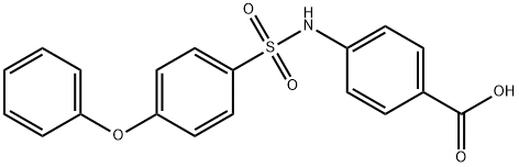 4-([(4-PHENOXYPHENYL)SULFONYL]AMINO)BENZOIC ACID 结构式