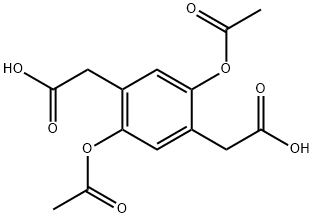 1,4-Benzenediacetic acid, 2,5-bis(acetyloxy)- 结构式