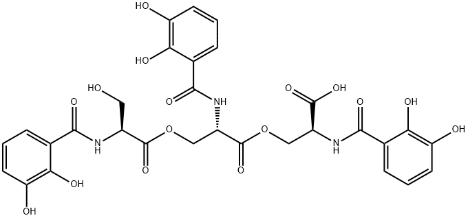 L-Serine, N-(2,3-dihydroxybenzoyl)-O-[N-(2,3-dihydroxybenzoyl)-O-[N-(2,3-dihydroxybenzoyl)-L-seryl]-L-seryl]- 结构式
