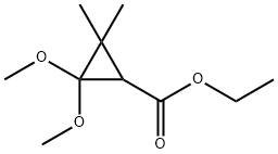 Cyclopropanecarboxylic acid, 2,2-dimethoxy-3,3-dimethyl-, ethyl ester 结构式