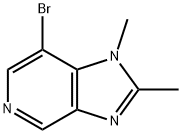 7-溴-1,2-二甲基-1H-咪唑并[4,5-C]吡啶 结构式