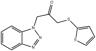 1-(1H-1,2,3-Benzotriazol-1-yl)-3-(thiophen-2-ylsulfanyl)propan-2-one 结构式