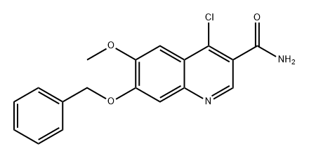 3-Quinolinecarboxamide, 4-chloro-6-methoxy-7-(phenylmethoxy)- 结构式
