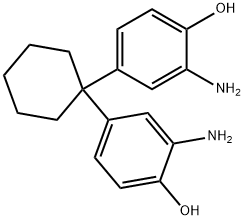 2,2'-二氨基-4,4'-(环己基-1,1-二基)二酚 结构式